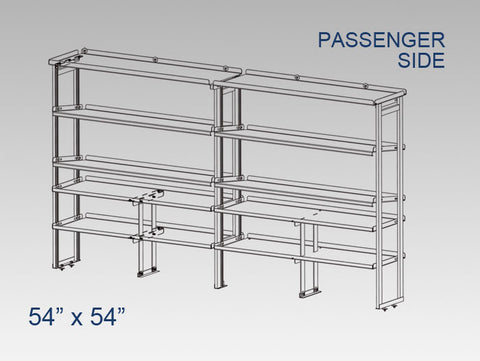Passenger Side Alum. Kit - 54" x 54" - Vending